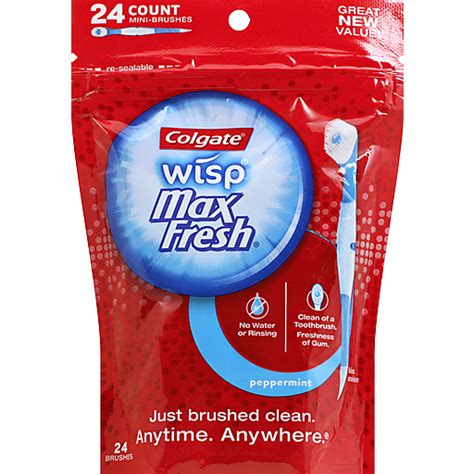 Colgate Wisp Max Fresh Mini-Brushes Peppermint - 24 CT | Casey's Foods