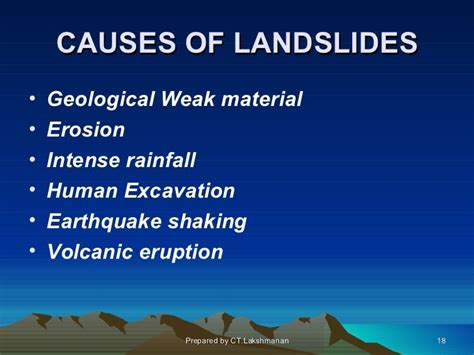 Causes Of Landslides