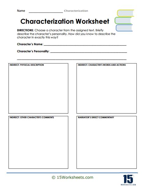 Direct and Indirect Characterization Worksheets