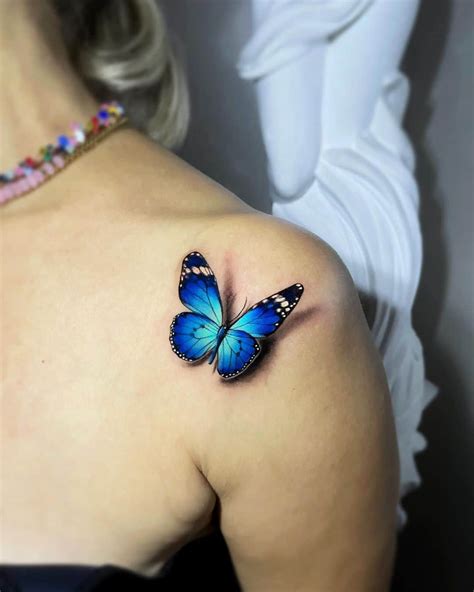 Aggregate more than 85 blue 3d butterfly tattoo - in.coedo.com.vn