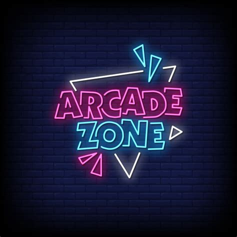 Arcade Zone Neon Signs Style Text Vector 2418312 Vector Art at Vecteezy