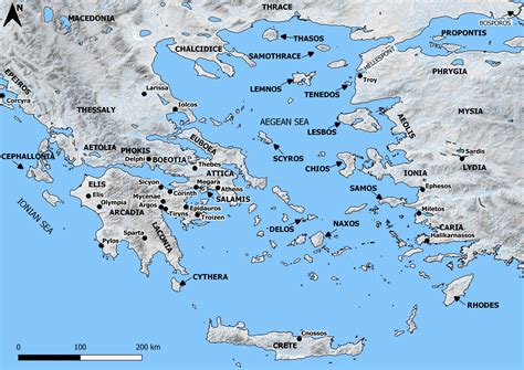 Ancient Greece Map Seas - Gabbie Christiana