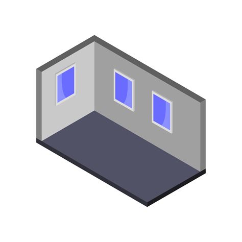 Isometric Empty Room On White Background 2224814 Vector Art at Vecteezy