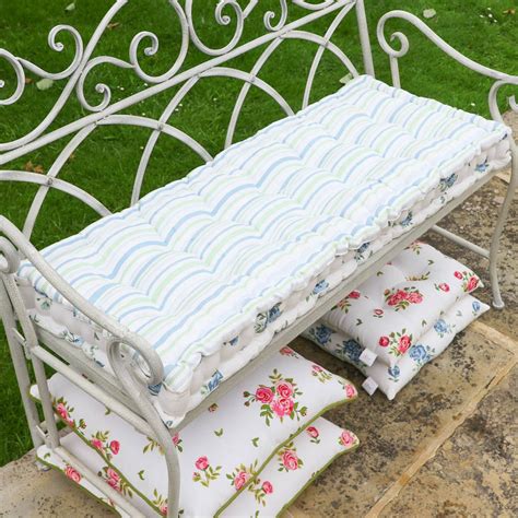 Vintage Style Floral Print Garden Bench Cushion Outdoor | Etsy