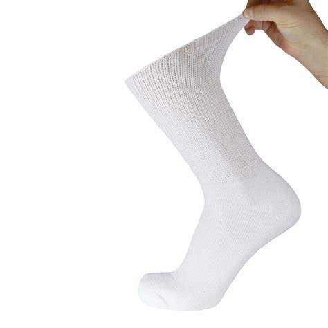 12 Pairs of Premium Cotton Loose Top Diabetic Neuropathy Crew Socks (W – Wholesale Diabetic Socks