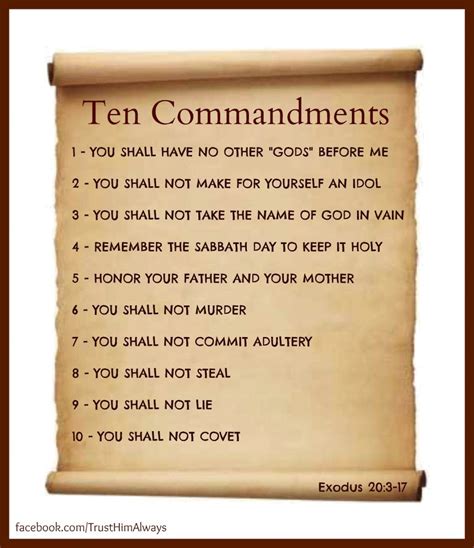 Children's Fellowship: Exodus 20 "The Ten Commandments" Printable Image ...