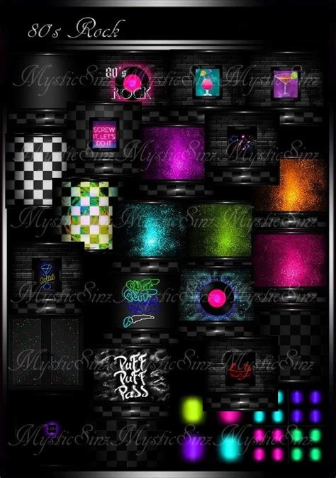 80's Rock IMVU Room Texture Collection | Imvu, Recolor, Texture