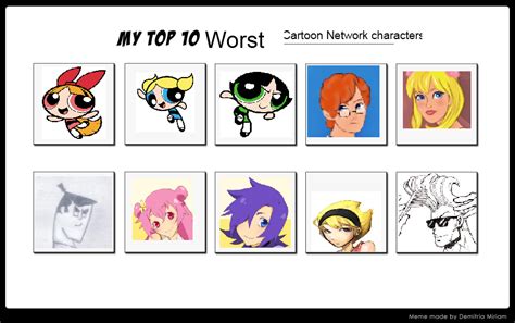 My Top 10 Worst Cartoon Network Characters by littledoegiuli95 on DeviantArt