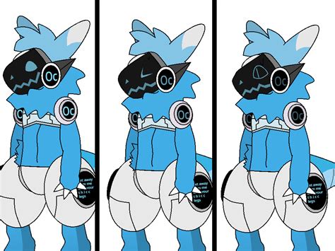 protogen changing his eyes (art by me) : r/protogen