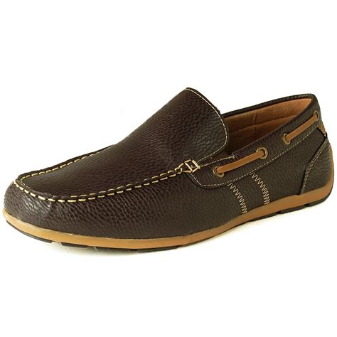 GBX Mens Casual Loafers Slip On Double Gore Moc Toe Boat Shoes Comfort ...