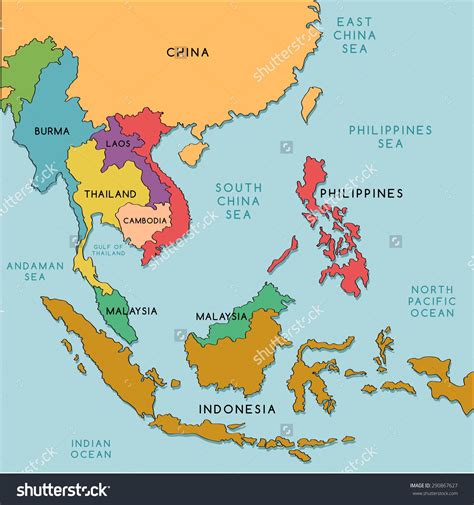 Labeled Southeast Asia Map Quiz - Carolina Map