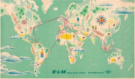 KLM Royal Dutch Airlines Winter 1948 - 49.: Geographicus Rare Antique Maps