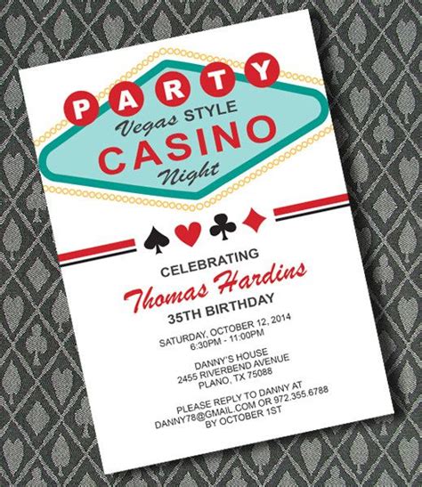 DIY Vegas Casino Night Invitation Template from #DownloadandPrint. http://www.downloadandprint ...