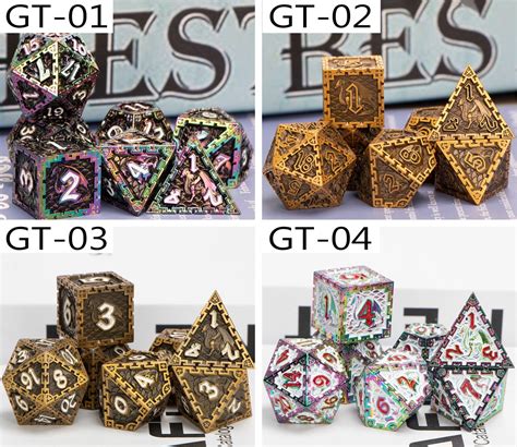 Dnd Dice / Metal Dice Set / Dungeons and Dragons / D&d Dice / | Etsy