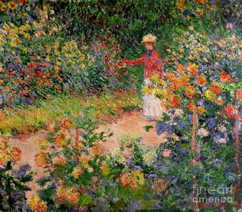 Garden At Giverny Painting by Claude Monet