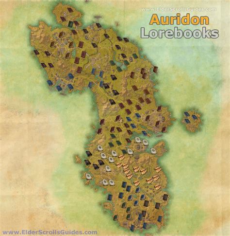 Eso Auridon Lorebook Map