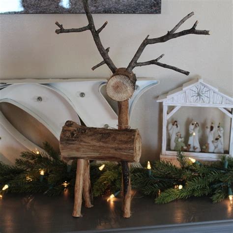 Log Reindeer - Etsy