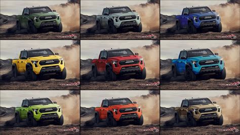 2024 Toyota Tacoma TRD Pro Rendered in Nine Paint Colors - autoevolution