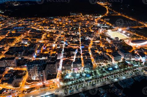 Beautiful aerial view of the night city 11523630 Stock Photo at Vecteezy