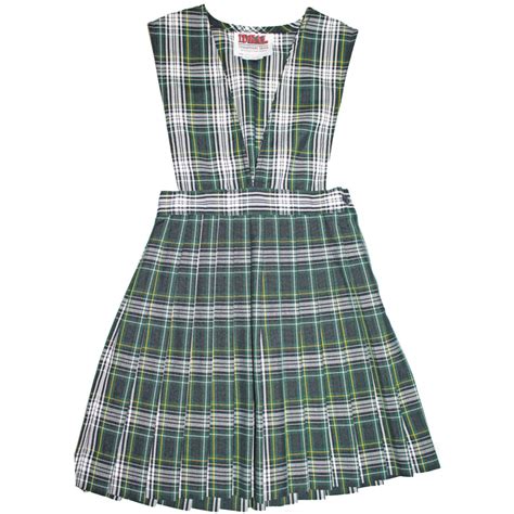 Plaid School Uniform Jumper V-Front Knife Pleats Style 62 - SchoolUniforms.com