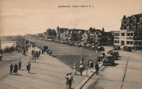 Boardwalk Ocean Grove, NJ Postcard