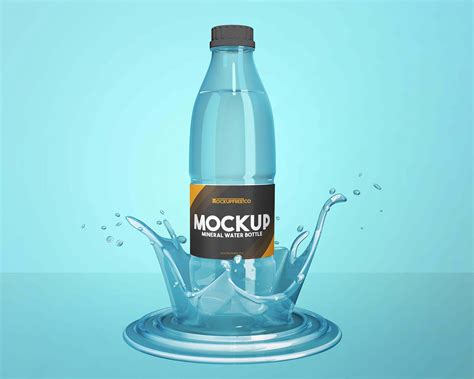 Free Mineral Water Bottle Mockup (PSD)