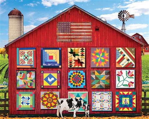 Barn Quilts - 1000 Piece Jigsaw Puzzle – White Mountain Puzzles