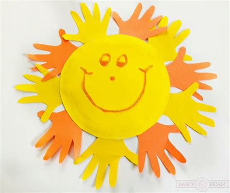 Fun and Easy Handprint Sun Paper Plate Craft for Kids