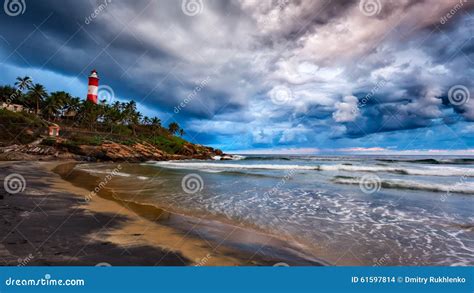 Kovalam (Vizhinjam) Lighthouse. Kerala, India Royalty-Free Stock Photo | CartoonDealer.com #26824755