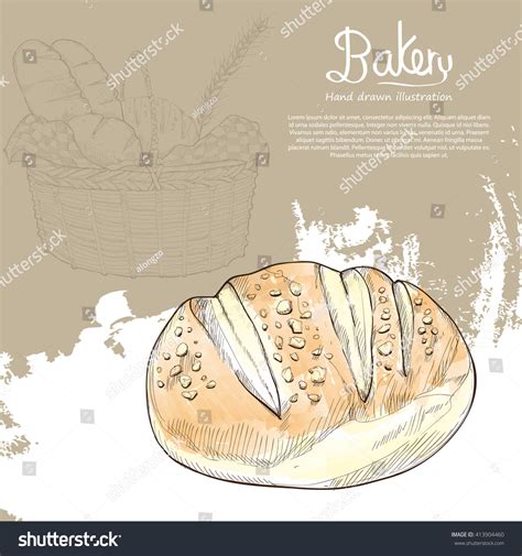 Illustration Bakery Bakery Background Design Stock Vector (Royalty Free ...