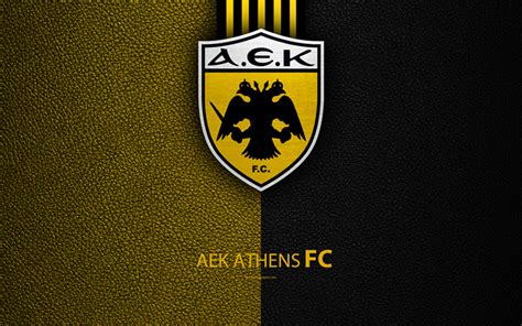 Download wallpapers AEK Athens FC, 4k, logo, Greek Super League ...