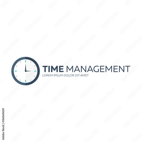 Time management. Time logo. Vector flat illustration. Stock Vector ...