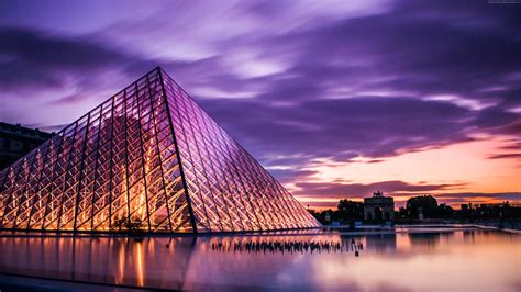 Wallpaper Louvre, Paris, France, travel, tourism, Travel Wallpaper Download - High Resolution 4K ...