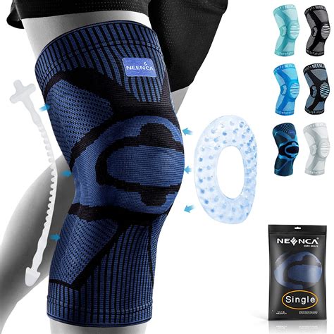 NEENCA Knee Brace with Side Stabilizers & Patella Gel Pads, Adjustable Compression Knee Support ...