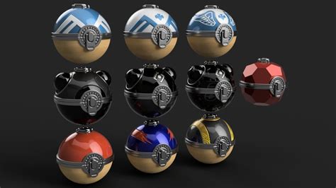 Pokemon - Assorted Hisuian Poke Ball Set - 10 Models 3D model 3D printable | CGTrader