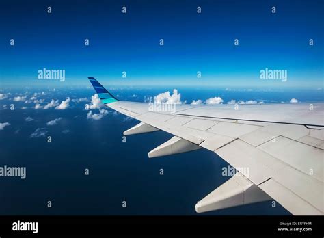 Wing of Boeing 777-300, Garuda Air Stock Photo - Alamy