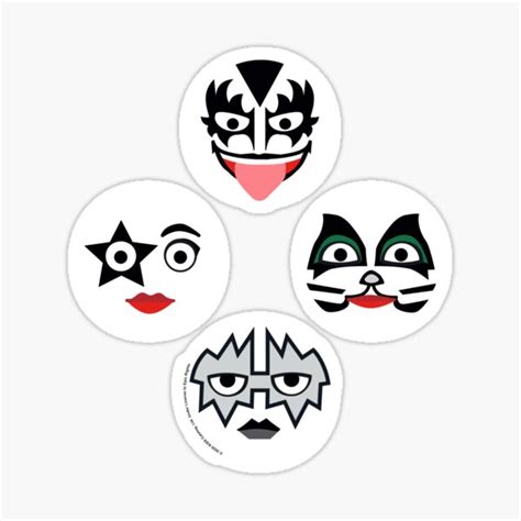 "Kiss Band Fan Art | Vector Face Pattern" Sticker for Sale by art-fox | Redbubble