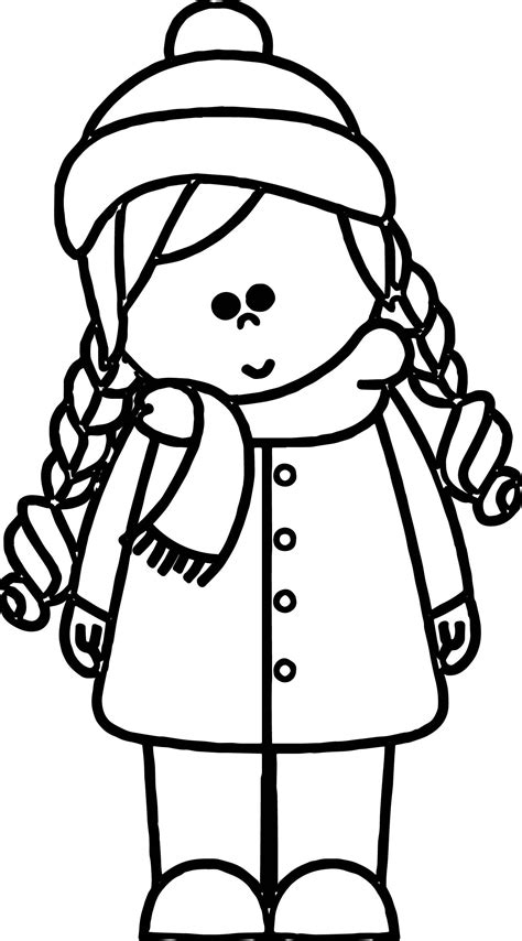 Cold Weather Girl Kids Coloring Page - Wecoloringpage.com | Kid coloring page, Coloring for kids ...