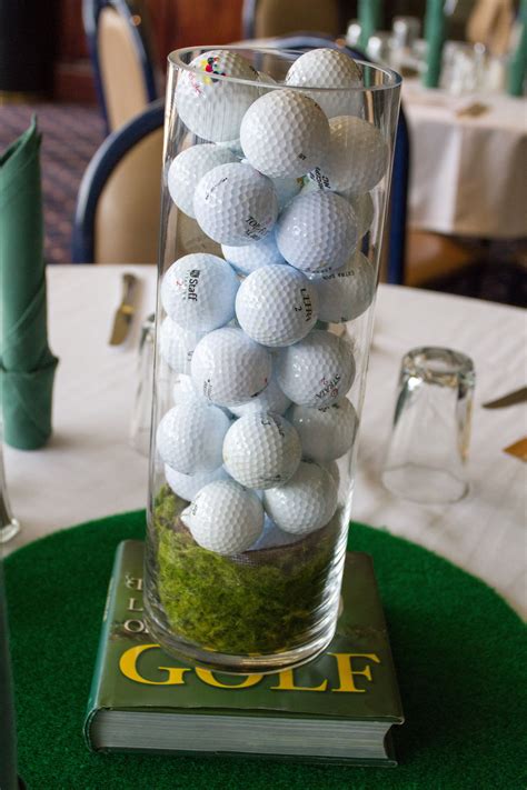 Golf party centerpiece. | Golf centerpieces, Golf party decorations ...