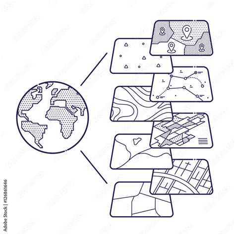 Gis Concept Data Layers For Infographic Vector Illustration | Hot Sex Picture