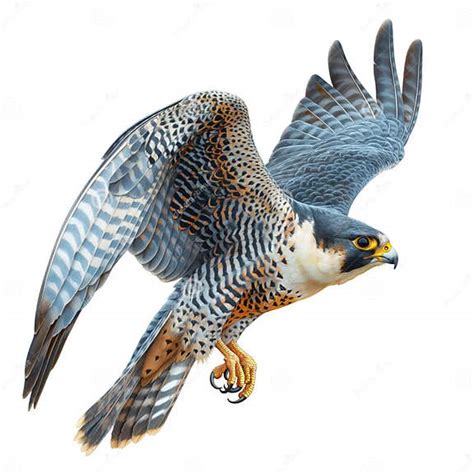 Vector Model of a Powerful Peregrine Falcon Diving for Prey, AI ...