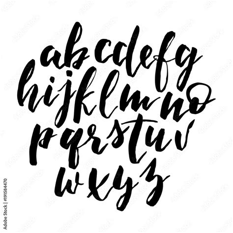 Handwritten Alphabet, script font, Elegance Calligraphic vector Brushpen, brush modern ...