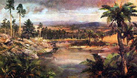 Prehistoric landscape | Landscape, Landscape illustration, Prehistoric art