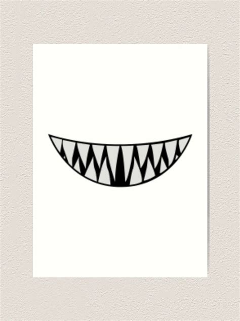 "Teeth, Drawing, Design & Illustration, Mask, Smile, Art, Creepy smile" Art Print for Sale by ...