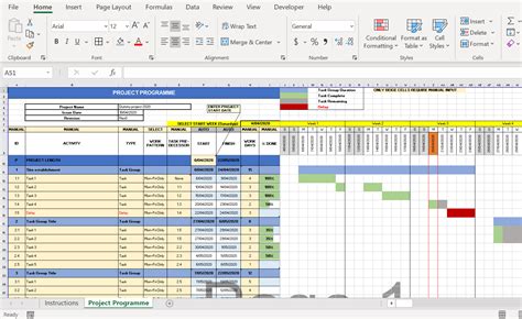 Construction Schedule Template Microsoft Project