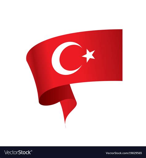 Turkey flag Royalty Free Vector Image - VectorStock