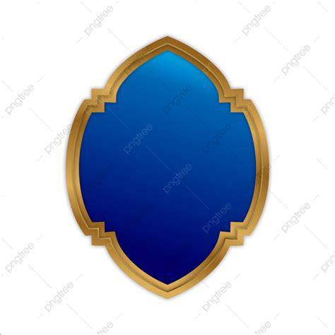 Islamic Images PNG Picture, Blue And Gold Islamic Banner Shape Png Image Vector, Islamic, Banner ...