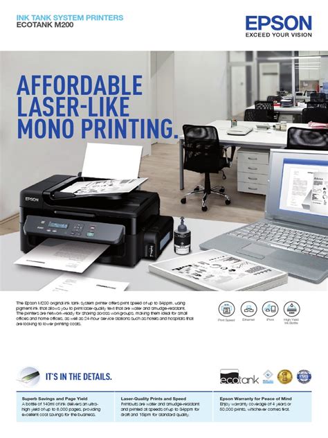 Epson InkTankSystemPrinter M200 (NoAddress) | PDF | Image Scanner | Printer (Computing)