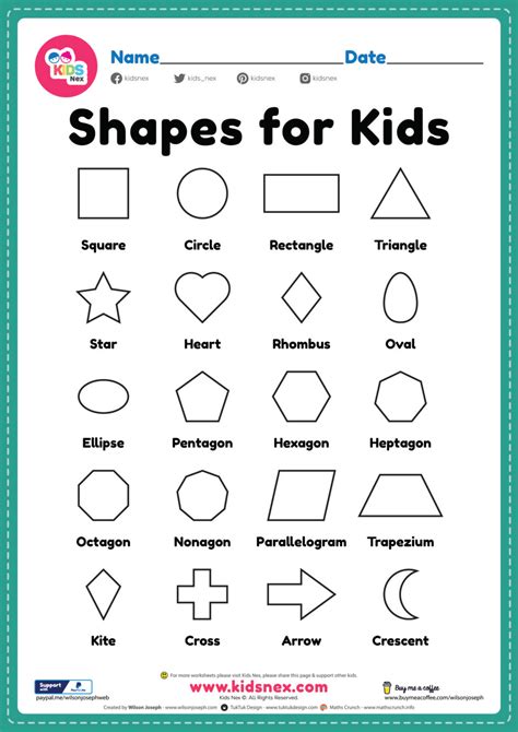 Shapes for Toddlers - Free PDF Printable for Preschool Kids