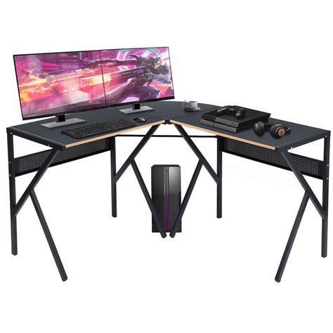 Aingoo L Shaped Corner Desk, Business Style Computer Gaming Desk for ...